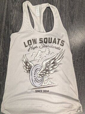 Barbells And Ponytails  Racerback "Wings" Tank Top Sz XS NEW